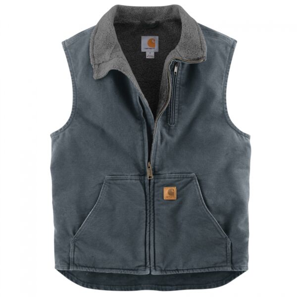 Carhartt Sandstone Sherpa-Lined Mock-Neck Vest Thumbnail